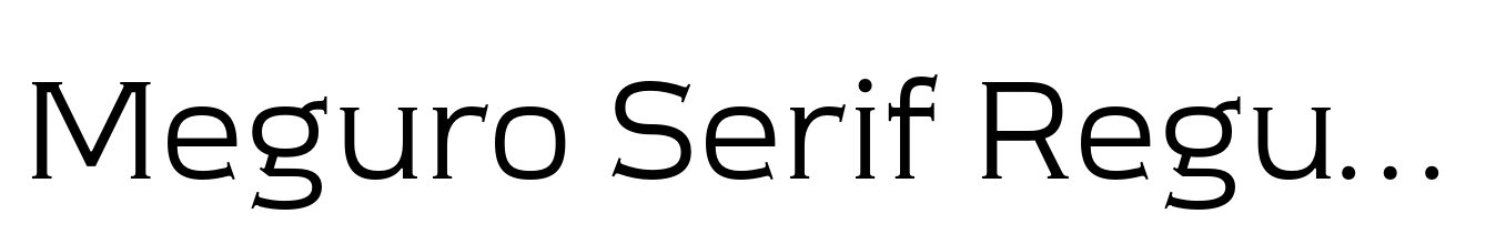 Meguro Serif Regular